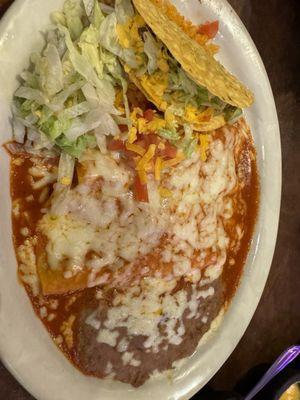 Cheese enchiladas combo plate