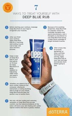 Check in on Facebook or Yelp and receive a free enhancement of dōTERRA DeepBlue pain relief application.