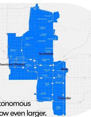 Waymo service area-July 2024