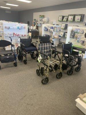 Variety of wheelchairs for sale or rent