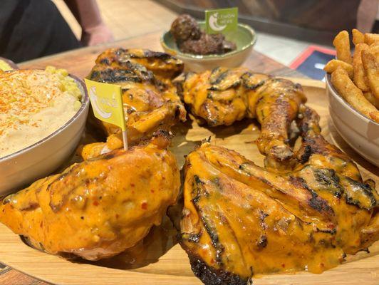 Peri peri whole chicken with 2 large sides