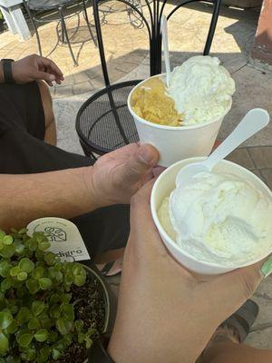 Mango and coconut gelato