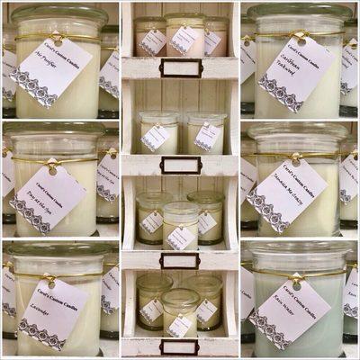 Locally, hand-poured scented candles