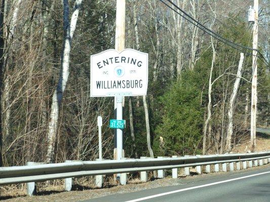 Entering Williamsburg, MA