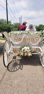 Just Married!!! Waiting for the newlyweds outside of Church,  Richmond Texas