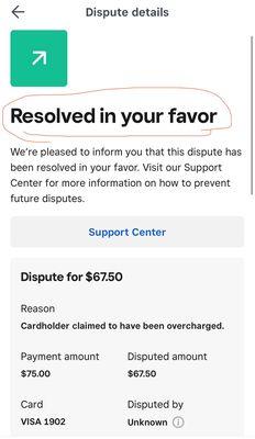 Dispute solved in our favor, because we have invoice!