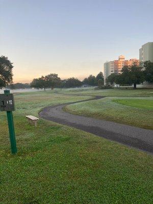 Next to the first tee box