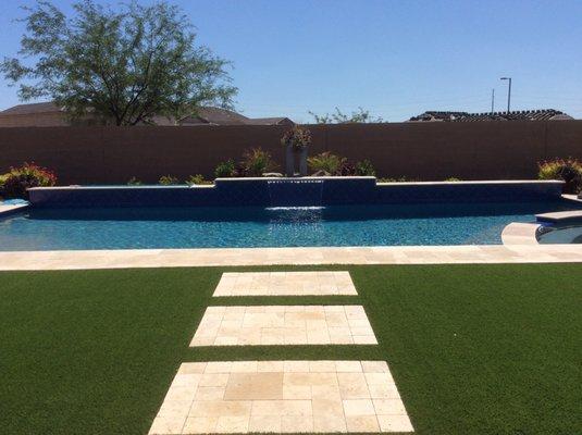 Travertine stepping stones