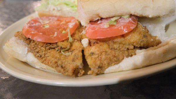 Catfish poboy - minimal fish