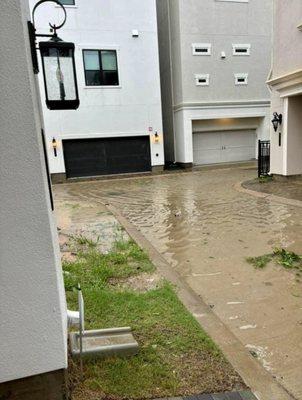 7/24/24 Flooding because of debris and trash at the COVENTRY homes still under construction.