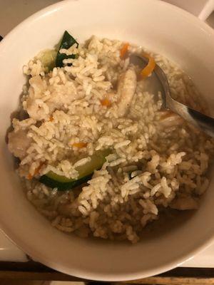 Sizzling rice soup