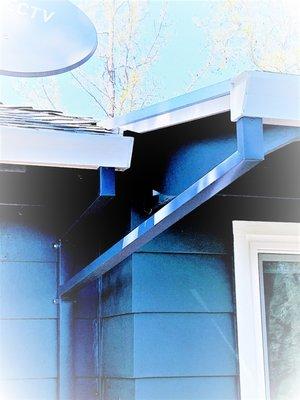 A double downspout custom made by Zac