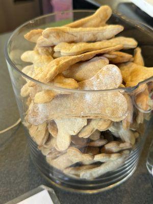 Homemade dog biscuits