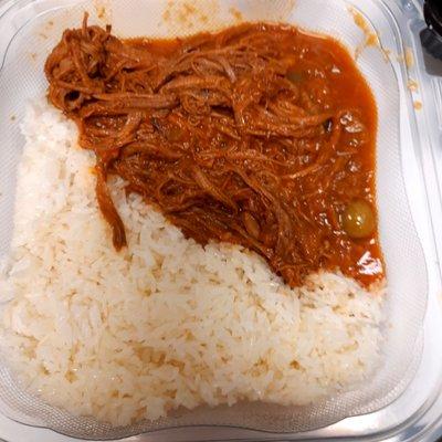 White rice,perfectly cooked with our legendary Ropa Vieja