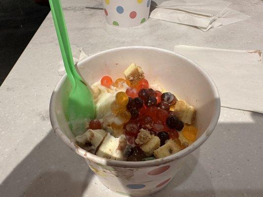 FroYo with toppings