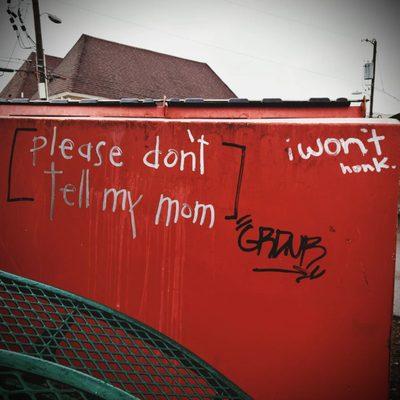 Dumpster graffiti art.