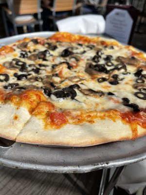 Black olives and mushrooms