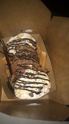 Rocky road churro sundae