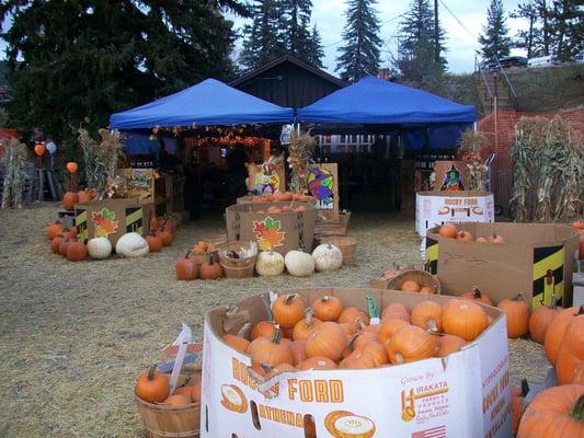 Ciders and decorations inside the tents