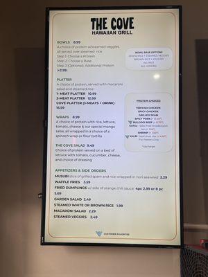 The menu 2/3