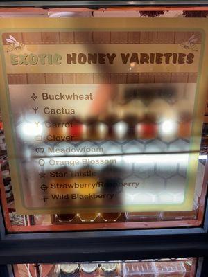 Honey varieties.