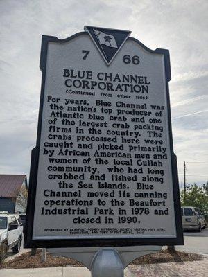 Blue Channel Corporation Historical Marker, Port Royal