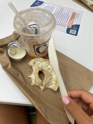 bagel and coffee