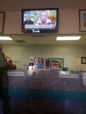 Clerk's watching TV not working with patients