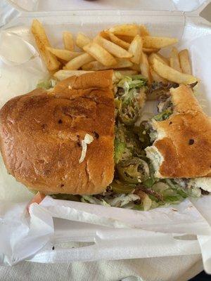 Tortas and fries.