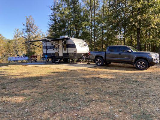 Lake front camping site