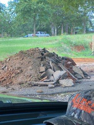 Old part of driveway removed