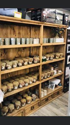 There a large variety of candles and soaps to choose from!