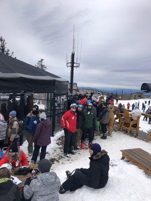 The bar, the deck, and the view!