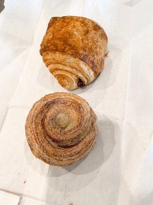 Chocolate croissant & laminated brioche