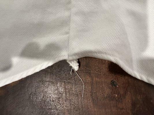 the side seams of the ruined shirt