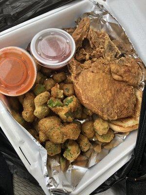 Fried Porkchop & Fried Okra