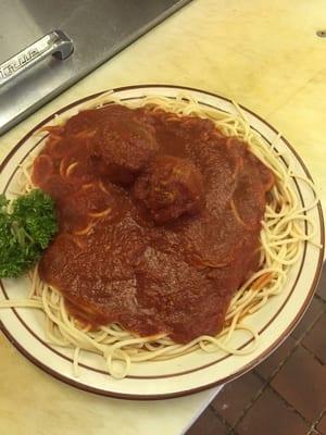 Yum spaghetti & meatballs