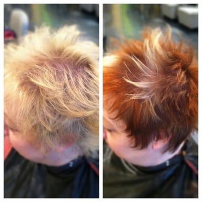 Before/after color and cut by Staci