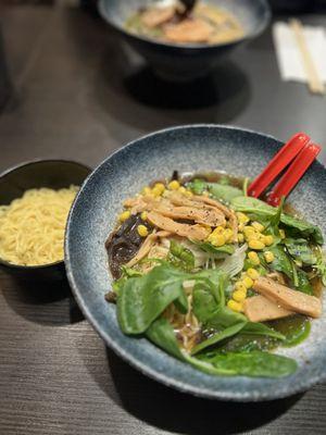 Vegetable Soup Ramen w/ extra half noodle