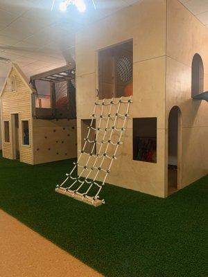 Hand crafted, austin-designed and built playscape to promote gross motor, problem solving and imaginative play skills