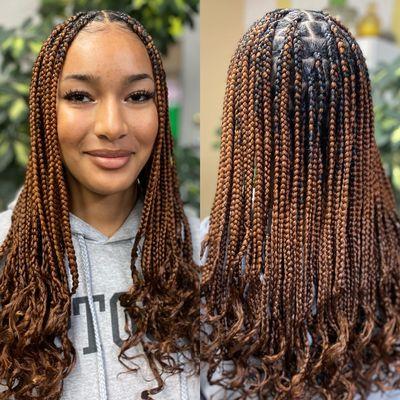 Medium knotless braids