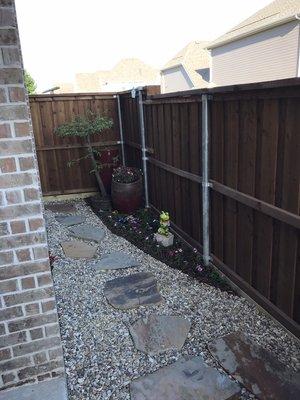 Backyard remodel for a tiny yard.