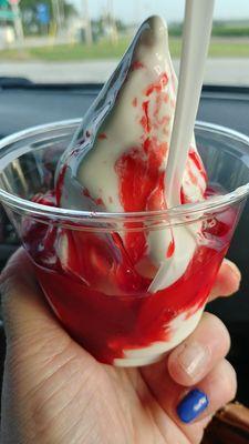 Strawberry sundae, yum!