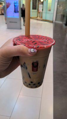 Earl Gray milk tea w/ 3 Js