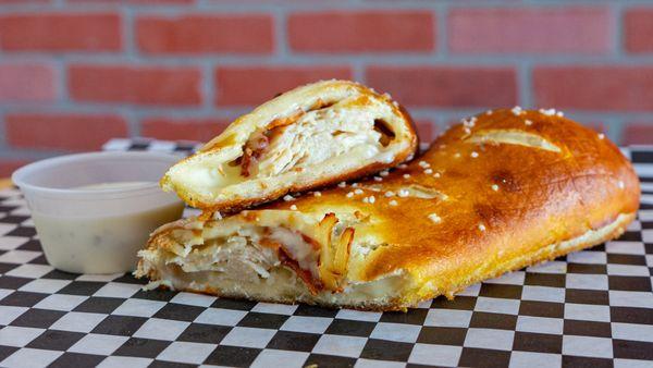 Chicken Bacon Ranch and Cheese - all stuffed into a half pound of our pretzel!