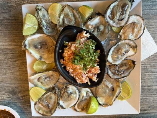 Oysters on half shell