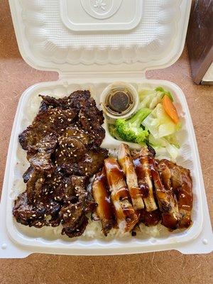 This Beef & Chicken Teriyaki Combo! Amazing!