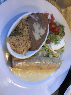 Lunch chimichanga