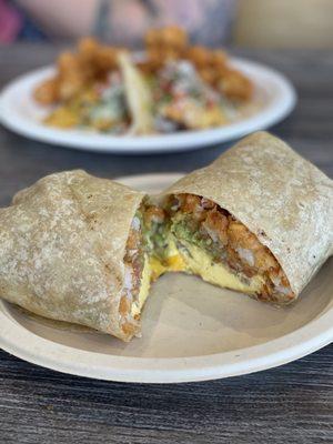 Butter Breakfast Burrito with turkey sausage