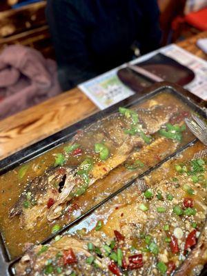 Qing Jiang fish with tripe in Golden Soup Garlic sauce